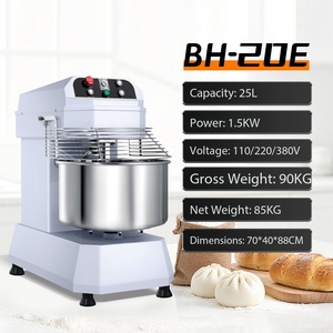 Mélangeur à pâte commercial modèle BH-20L, mélangeur à pâte pour boulangerie, mélangeur à pâte en acier inoxydable, machine à mélanger la pâte - Product Image 2