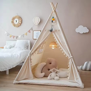 Tente de jeu intérieure Princesse pour bébé, tente indienne en coton pour enfants, maison de jeu tipi pour garçons et filles - Product Image 2