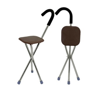 Hengshunhe – Chaise télescopique antidérapante à quatre pieds avec siège, bâton de marche pour personnes âgées, support de randonnée - Product Image 1