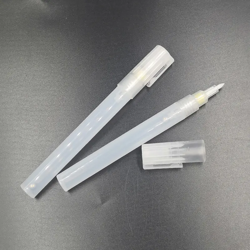 Pennarello vuoto in plastica di colore trasparente pennarello da 13 mm inchiostro ricaricabile con gancio per penna