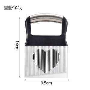 Stainless Steel Wavy Potato Knife Thickened Deep Grooved Heavy Duty Multi Functional <b>Vegetable</b> <b>Cutter</b> For French Fries Onion - Product Image 2