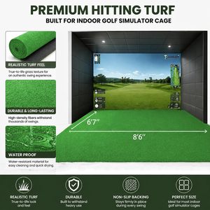 Tapete de Césped Artificial para Simulador de Golf Impact Sports, 8.5 pies x 6.6 pies, Césped Artificial de Nailon y Polietileno PE, Revestimiento para Interiores, Verde - Product Image 4