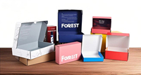 Couleur du logo de vente au détail personnalisé ondulé pliable expédition enveloppe kraft papier revêtement UV en relief produit d'expédition boîte pliante
