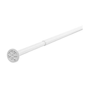 Barra de ducha extensible de 75-135 cm, longitud ajustable blanca para barras de cortina de baño - Product Image 1
