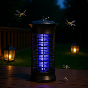 D0100XF8AWT Matamosquitos Eléctrico 4000V con Luz UV, Trampa para Insectos de Interior y Exterior, LED Azul, Cuerpo de ABS, Enchufe Americano - Product Image 2