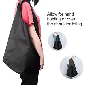 Easy Carry Medium <b>Foldable</b> Pocket Folding Polyester Customizable Eco-friendly Handled Shopping <b>Bag</b> - Product Image 2