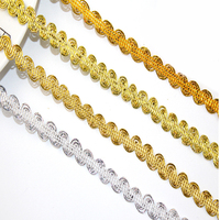 Vente Chaude Bordure en Dentelle Brodée Paillettes Or et Argent Tissu Métallique Soluble à l'Eau pour Décoration de Chapeau