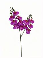 Anggrek Palsu Mini 5 Kepala Bunga Phalaenopsis Buatan untuk Dekorasi Vas Meja Rumah Hotel Pernikahan