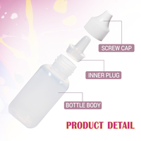 Flacons compte-gouttes en plastique LDPE de 15 ml, 30 ml, 60 ml, 120 ml, flacons compte-gouttes liquides compressibles