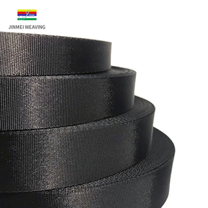 Black Web Flat Strap 1&quot; Inch W 2CM Wide 38mm Polypropylene PP <strong>Webbing</strong> For Bags - Product Image 2