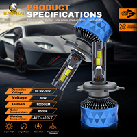 Ampoule de phare LED pour voiture 360W 70000LM 6000K haute luminosité 24V H4, ajustement universel personnalisé, H1 H7 H11 9005 9006 H13, étanche