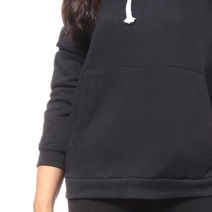 Sudadera con capucha para mujer con logo frontal - ¡Oferta especial! Sudadera con capucha y cremallera de calidad superior OEM para mujer, diseño clásico para invierno. - Product Image 4