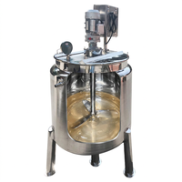 Edelstahl Anpassbarer Kapazitäts-Dreiflügel-Scheibenmischer-Tank mit Induktionsmotor für Kosmetik, Chemikalien, Flüssigkeiten und Pasten – Heiztank