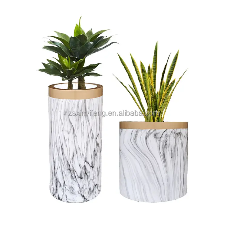 Hot Selling Good Quality Decorative Home Garden Vase Cheap Flower Pots Marble in Bulk Planters Pots