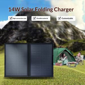 Pannello Solare Pieghevole Portatile 14W per Campeggio e Emergenze, Alimentatore Fotovoltaico per Ricarica Solare - Product Image 4