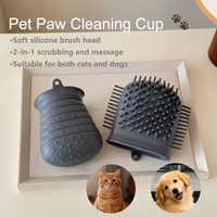 ZMaker Nouveau Style Tasse de Nettoyage Portable pour Pattes de Chien, Lave-Pattes pour Animaux avec Brosse de Nettoyage pour Chiens et Chats, Massage et Toilettage des Griffes Sales