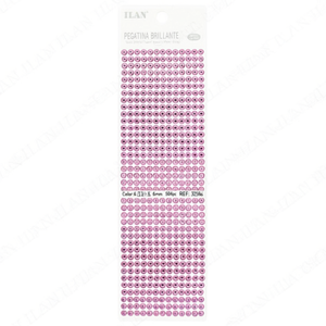 Ilan Pegatina Brillante 6mm 504pz Strass Rosa per Unghie - Product Image 2
