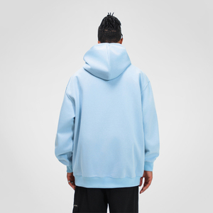 Sweat à capuche doublé pour homme, style streetwear, coupe oversize, 100% coton tricoté épais, pull d'hiver, motif lettres, impression en relief, sans cordon - Product Image 6