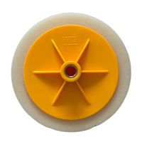 Tampon de polissage en mousse de 6 pouces avec support M14 pour polisseuse rotative, correction de peinture, lavable, réutilisable, éponge blanche à grain grossier