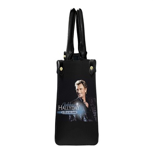 Sac à main en cuir de luxe imprimé Johnny Hallyday pour femmes, sac fourre-tout décontracté, sac à bandoulière durable personnalisé pour adolescentes, faible MOQ - Product Image 5