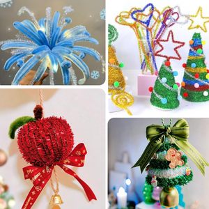 Lot de 100 bâtonnets de chenille de 8 mm pour projets de bricolage de Noël pour enfants - Product Image 5