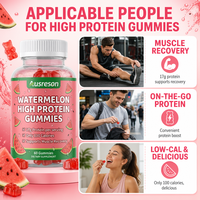 Ausreson OEM High Vital Proteins Collagen Peptides Gummy Saveur Pastèque Suppléments Musculaires Gommes de Protéines de Lactosérum Isolées