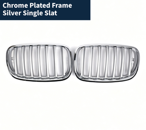 Griglia Anteriore Cromata Nera Lucida Stile Shooting Star per BMW <span class=keywords><strong>X5</strong></span> <span class=keywords><strong>E70</strong></span> 2007-2013, Accessorio di Ricambio per Paraurti Anteriore - Product Image 4