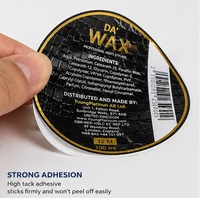 Étiquettes personnalisées de cire capillaire de qualité supérieure, papier synthétique enduit UV, impression d'autocollants imperméables