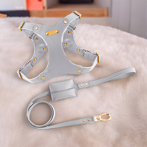 High Quality Pet Vest Harnesses PU Chest Accessories for Buckle Lead Vegan Leather No Pull Dog Harness - Product Image 3
