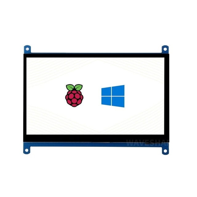 Waveshare 7inch Capacitive Touch Screen LCD (C) 1024x600 HD IPS Low Power Consumption Supports Raspberry Pi PC Windows 10 USB