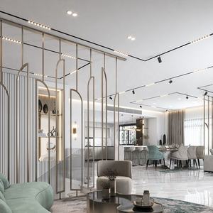 Pantallas de partición de habitación con estructura de marco <span class=keywords><strong>industrial</strong></span> ecológico decoración interior de restaurante decoración del hogar partición de habitación divisora - Product Image 4