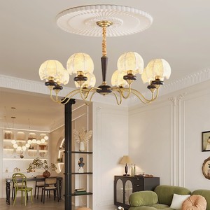 French Retro Style Chandelier Multi Head Led Light Home Living Room Bedroom Vintage Designer Ceiling Lamp Round Shape - Product Image 2