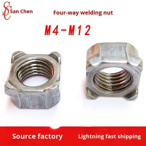 น็อตเชื่อมทรงสี่เหลี่ยม M4M5M6M8M10 928B จุดเชื่อมแบบ4มุมน็อตจุดเชื่อมไฟฟ้าชุบสังกะสี - Product Image 5