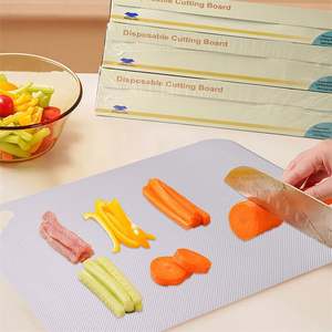 Juego de tabla de cortar de plástico flexible ecológica con mango grueso y delgado para cortar queso, frutas y verduras - Product Image 6