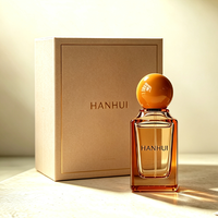 Flacon de parfum de luxe bleu et jaune ODM OEM, 30 ml, 50 ml, 100 ml, flacon de parfum en verre vide avec bouchon à bille