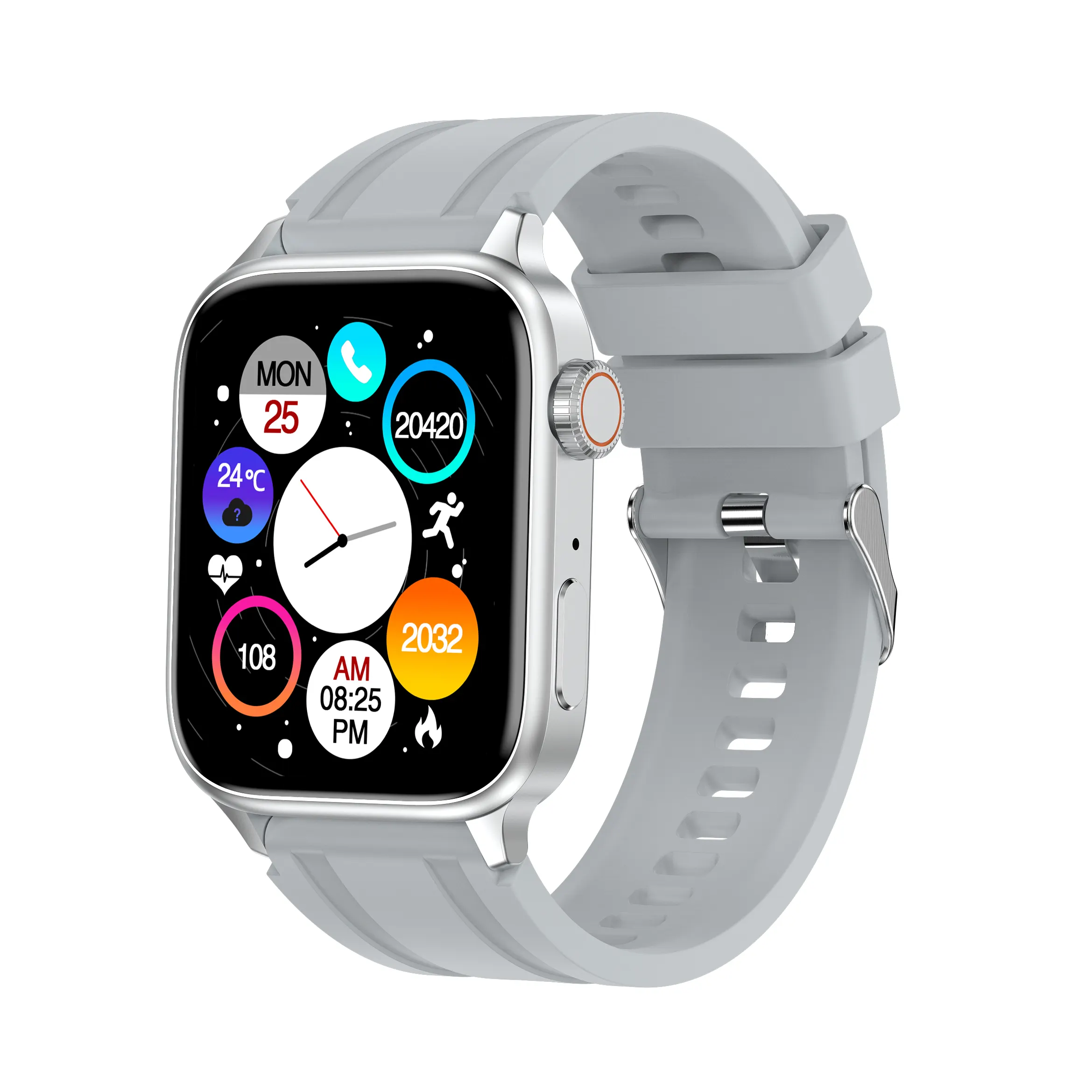 Jam tangan pintar 4G baru 2024 inci layar HD GT33 jam tangan pintar mendukung kartu Sim olahraga luar ruangan pemantauan kesehatan Reloj inteligente 1.96