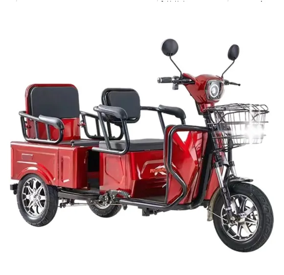 Triciclos eléctricos de buena calidad Scooter 600W Triciclo eléctrico para pasajeros para carga