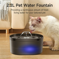 Dispensador Automático de Agua para Mascotas, Capacidad de 2.2L, Recargable, Fácil de Instalar, Sistema de Filtración Multietapa, Agua Potable Segura