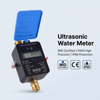 Compteur d'eau ultrasonique multifonctionnel certifié MID DN15 à DN40, compteur de débit d'eau intelligent pour les ménages, en litres
