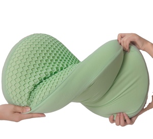 TPE Planètes Violet Vert Harmonie <span class=keywords><strong>Oreiller</strong></span> pour Dormir Grille Élastique <span class=keywords><strong>de</strong></span> Soutien Hex avec 100% Doux <span class=keywords><strong>Ventre</strong></span> <span class=keywords><strong>de</strong></span> Chat <span class=keywords><strong>Forme</strong></span> Mousse à Mémoire - Product Image 1