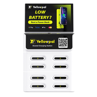 Estación de Carga Inteligente Apilable de 8 Ranuras con Pantalla, Pago POS y Máquina Expendedora de Carga Rápida de 45W