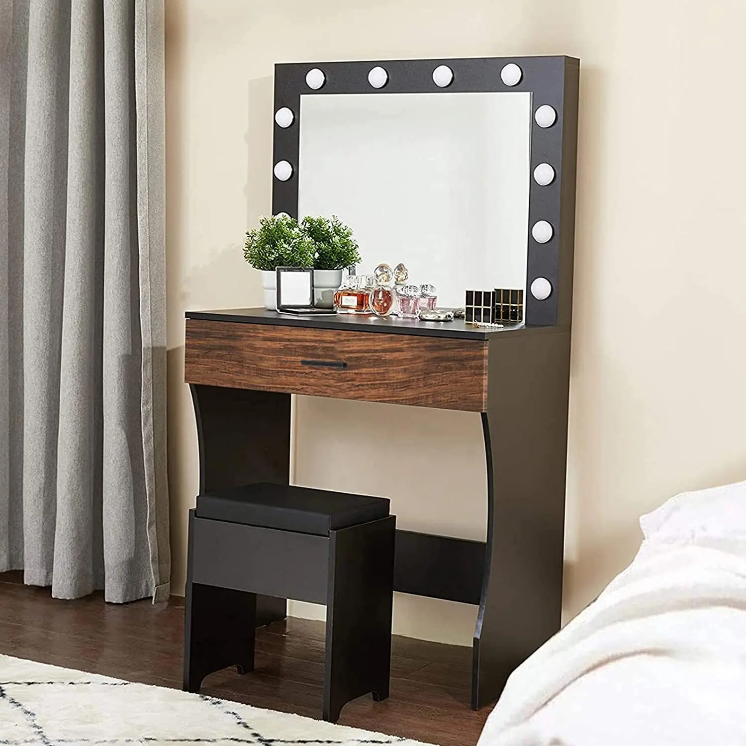 mirror makeup vanity table with drawers storage led dresser vanity desk for makeup