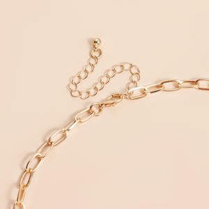 Trendy Link zinciri kolye güneş ay kalp Charm Chocker altın renk katmanlı kolye seti - Product Image 3