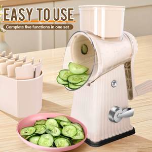 Multi-Function Manual Stainless Steel <b>Vegetable</b> <b>Cutter</b> with Easy Clean Design Hand Roller Kitchen Tool PP Plastic Construction - Product Image 1