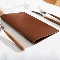 Porte-menu en cuir PU personnalisé à livraison rapide pour café, bar, restaurant, couverture de menu vintage en cuir A5, livres de menus en cuir