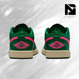 Wmns Air <span class=keywords><strong>Jordan</strong></span> <span class=keywords><strong>1</strong></span> <span class=keywords><strong>Low</strong></span> 'Malachite Pink Blast' รองเท้าผ้าใบหนังสำหรับผู้หญิงสำหรับเล่นสเก็ตบอร์ดแบบผูกเชือก รองเท้าไนกี้ทรงหัวมน - Product Image 4