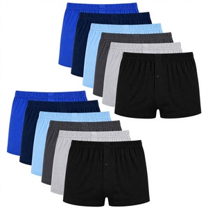 Calzoncillos bóxer para hombre con logotipo personalizado, transpirables, de mezcla de algodón, con estampado, ajuste holgado, conjunto de ropa interior. - Product Image 4