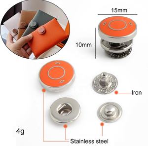 定制卡夹珐琅按扣，不锈钢装饰按扣，适用于钱包五金件 OEM - Product Image 2