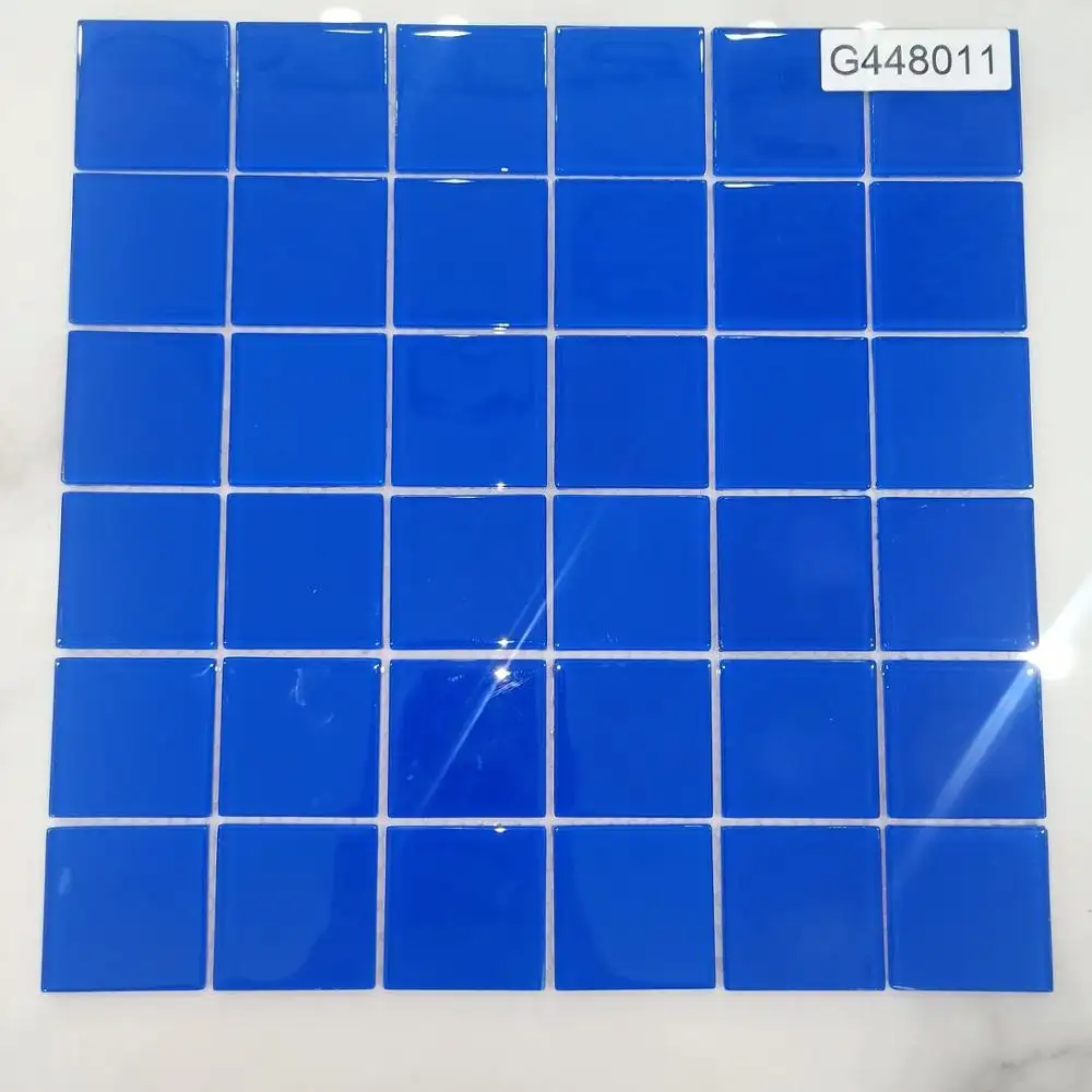 48x48mm Chip größe Schwimmbad Mosaik fliesen Glasmosaik produkte für Dusch böden