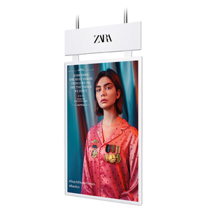 Optical Double Sided Shop Window Facing 55'' 4K LCD Digital Signage Android OS High Brightness Advertising Display Metal - Product Image 1